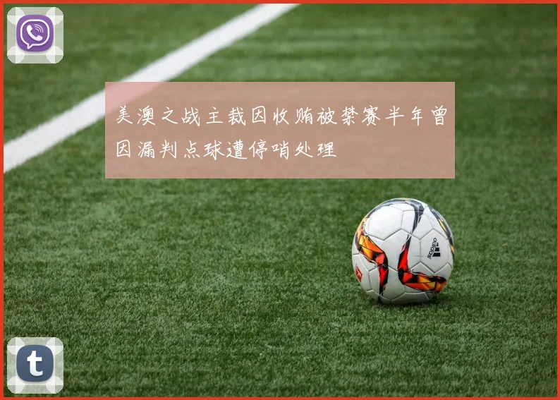 美澳之战主裁因收贿被禁赛半年曾因漏判点球遭停哨处理